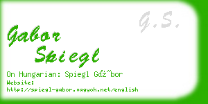 gabor spiegl business card